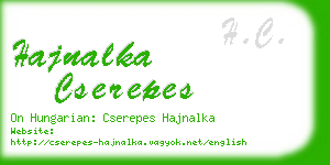 hajnalka cserepes business card